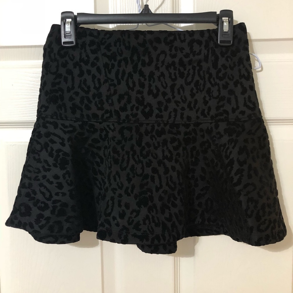 Forever21 Leopard Ruffle Hem Skirt